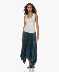 Joseph Ade Plissé Satijnen Midi Rok - Dark Teal -JAMES PERSE WINKEL 230629 f0c06319 4b92 4c84 b5b0 3462c2004c28