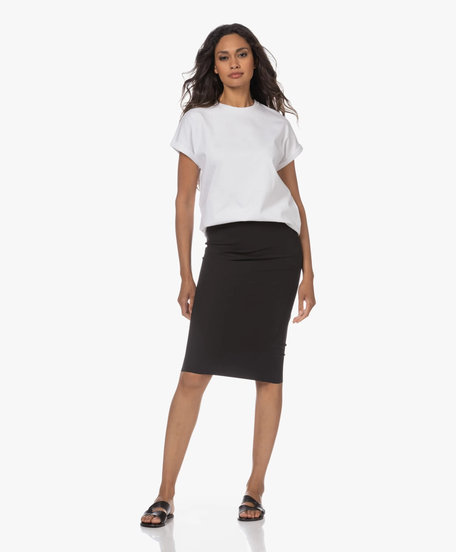 Japantky Nosi Jersey Kokerrok - Zwart 8 Japantky Nosi Jersey Kokerrok - Zwart - Afbeelding 6