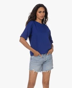 Lasalle Boxy Ponte Jersey T-Shirt - Royal -JAMES PERSE WINKEL 230706 13a3a886 5b89 40f5 8acb f1d793474d9a