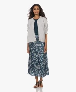 Pomandère Zijdemix Satijnen Print Rok - Ocean Blue -JAMES PERSE WINKEL 230706 2785cfe1 22cb 48c7 ac0e ceac17ee4c9d