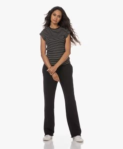 Closed Gestreept T-Shirt Met Kapmouwen - Zwart -JAMES PERSE WINKEL 230706 29f9de11 35bc 404b 938c e650cede2828