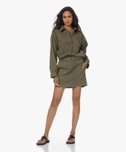 Anine Bing Aveline Stretch-Katoenen Cargo Rok - Army Green -JAMES PERSE WINKEL 230706 3c3aee32 ab3b 4719 be4e a3dd71a9686b