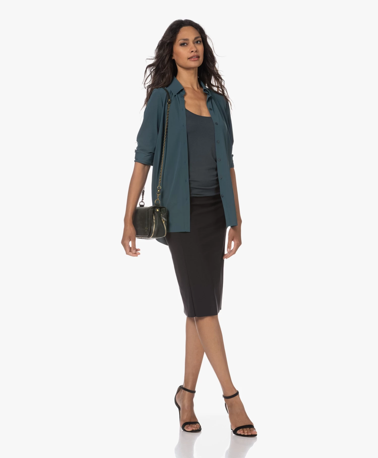 Japantky Nosi Jersey Kokerrok - Zwart 15 Japantky Nosi Jersey Kokerrok - Zwart - Afbeelding 13