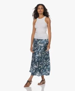 Pomandère Zijdemix Satijnen Print Rok - Ocean Blue -JAMES PERSE WINKEL 230706 43656a8d 946c 48c7 9547 2c90dc3ff27a
