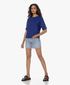 Lasalle Boxy Ponte Jersey T-Shirt - Royal -JAMES PERSE WINKEL 230706 729880f6 e348 48c7 8721 e345a36ce88a