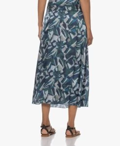 Pomandère Zijdemix Satijnen Print Rok - Ocean Blue -JAMES PERSE WINKEL 230706 72b20fa6 a7a8 43f5 b03a 246b2ca9f764
