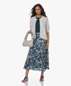Pomandère Zijdemix Satijnen Print Rok - Ocean Blue -JAMES PERSE WINKEL 230706 7910fbe7 3a7a 4f81 9864 32670b8d1710