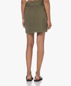 Anine Bing Aveline Stretch-Katoenen Cargo Rok - Army Green -JAMES PERSE WINKEL 230706 7c4febf3 bd42 410e 8971 4f8bb772a4d9