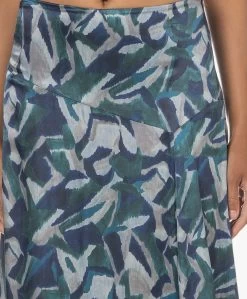 Pomandère Zijdemix Satijnen Print Rok - Ocean Blue -JAMES PERSE WINKEL 230706 7ef23756 4ba9 4229 8562 08fc2b675ee1