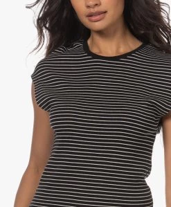 Closed Gestreept T-Shirt Met Kapmouwen - Zwart -JAMES PERSE WINKEL 230706 9a78c520 6667 4ff6 9d25 dd8a8049868c