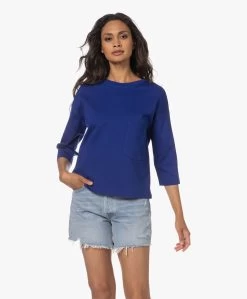 Lasalle Boxy Ponte Jersey T-Shirt - Royal -JAMES PERSE WINKEL 230706 9fba5dad d751 4814 ae31 29d53a8ea516
