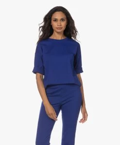 Lasalle Boxy Ponte Jersey T-Shirt - Royal -JAMES PERSE WINKEL 230706 cbf736da 787b 404a 8bd3 e178706173ba