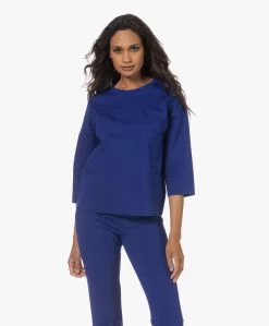 Lasalle Boxy Ponte Jersey T-Shirt - Royal -JAMES PERSE WINKEL 230706 d4c32f87 84e8 4058 9524 2561ed501d4b