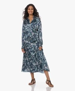 Pomandère Zijdemix Satijnen Print Rok - Ocean Blue -JAMES PERSE WINKEL 230706 f1e7ee94 367c 4f36 9d06 24136da5be3c