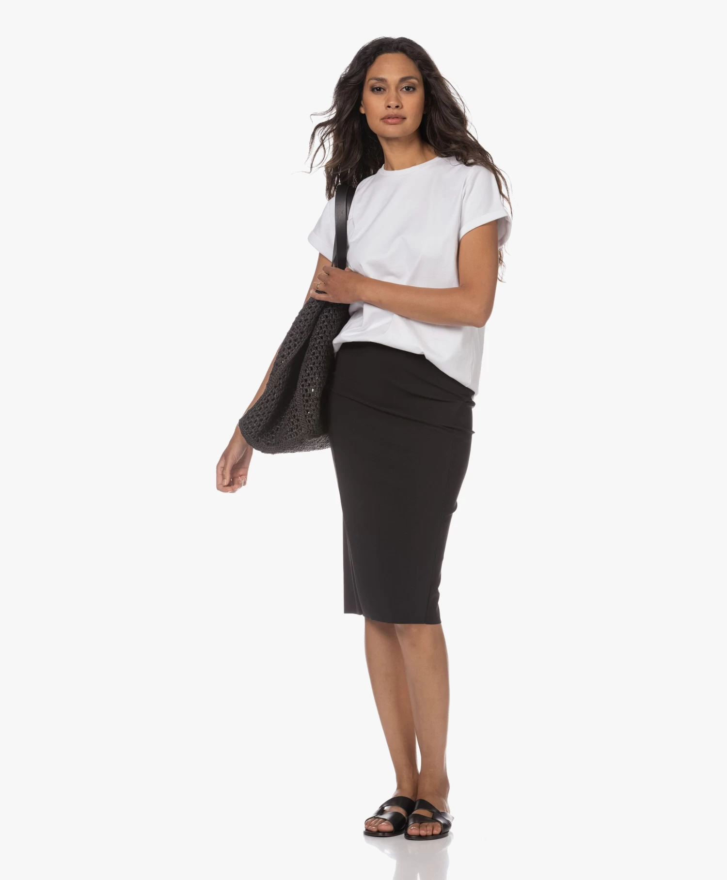 Japantky Nosi Jersey Kokerrok - Zwart 13 Japantky Nosi Jersey Kokerrok - Zwart - Afbeelding 11