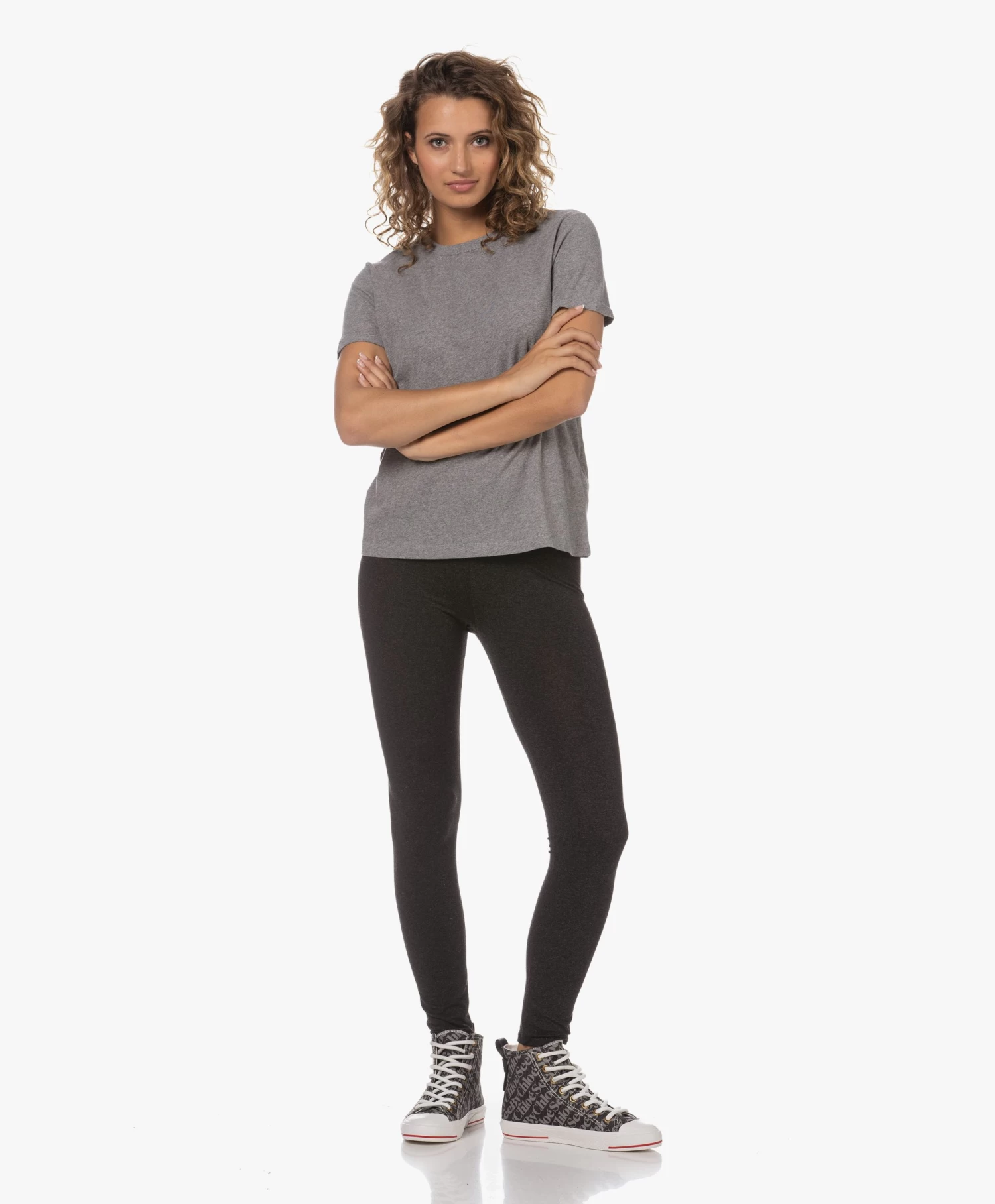 Majestic Filatures T-Shirt Met Ronde Hals - Grijs Mêlee 7 Majestic Filatures T-Shirt Met Ronde Hals - Grijs Mêlee - Afbeelding 5