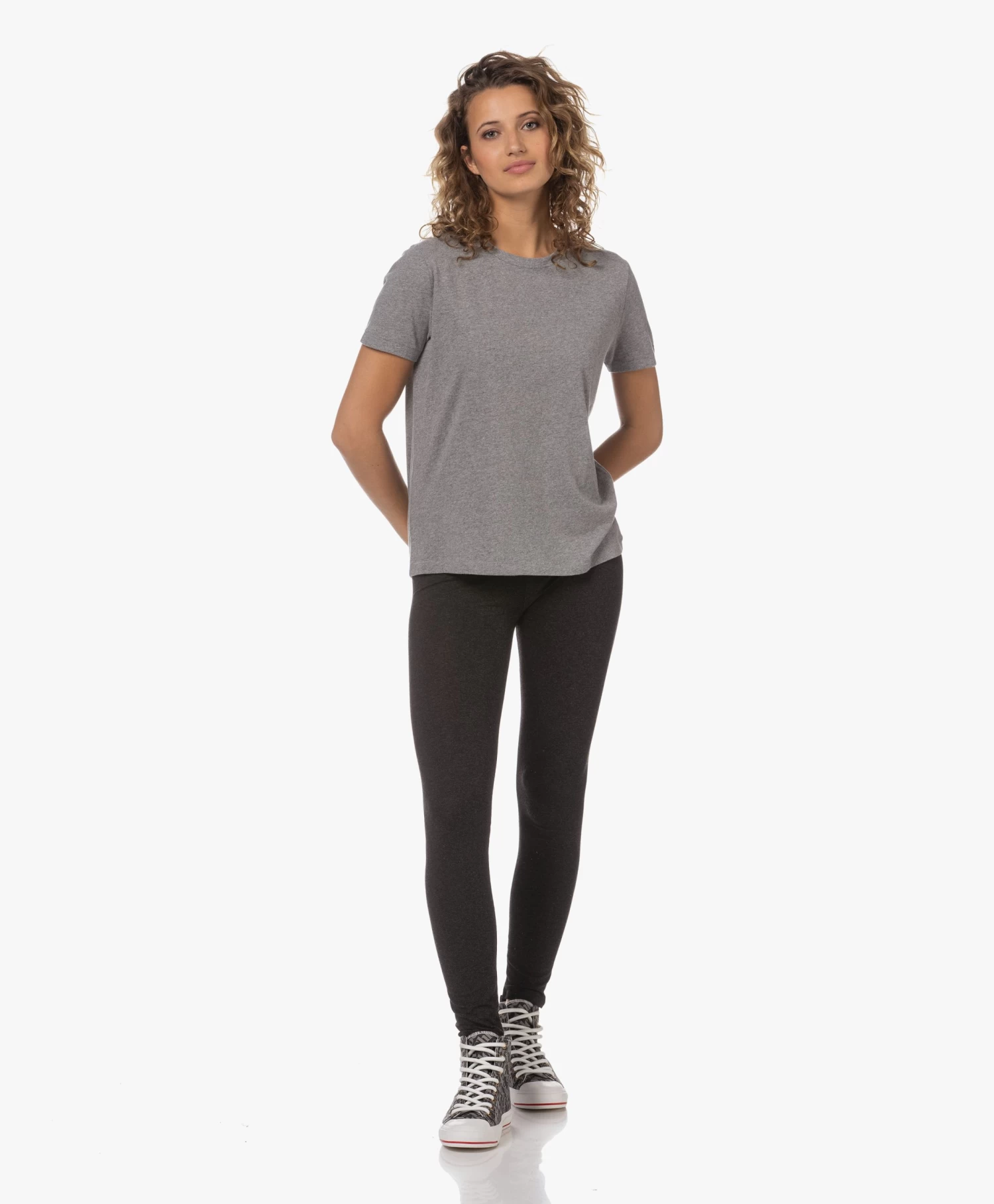 Majestic Filatures T-Shirt Met Ronde Hals - Grijs Mêlee 8 Majestic Filatures T-Shirt Met Ronde Hals - Grijs Mêlee - Afbeelding 6