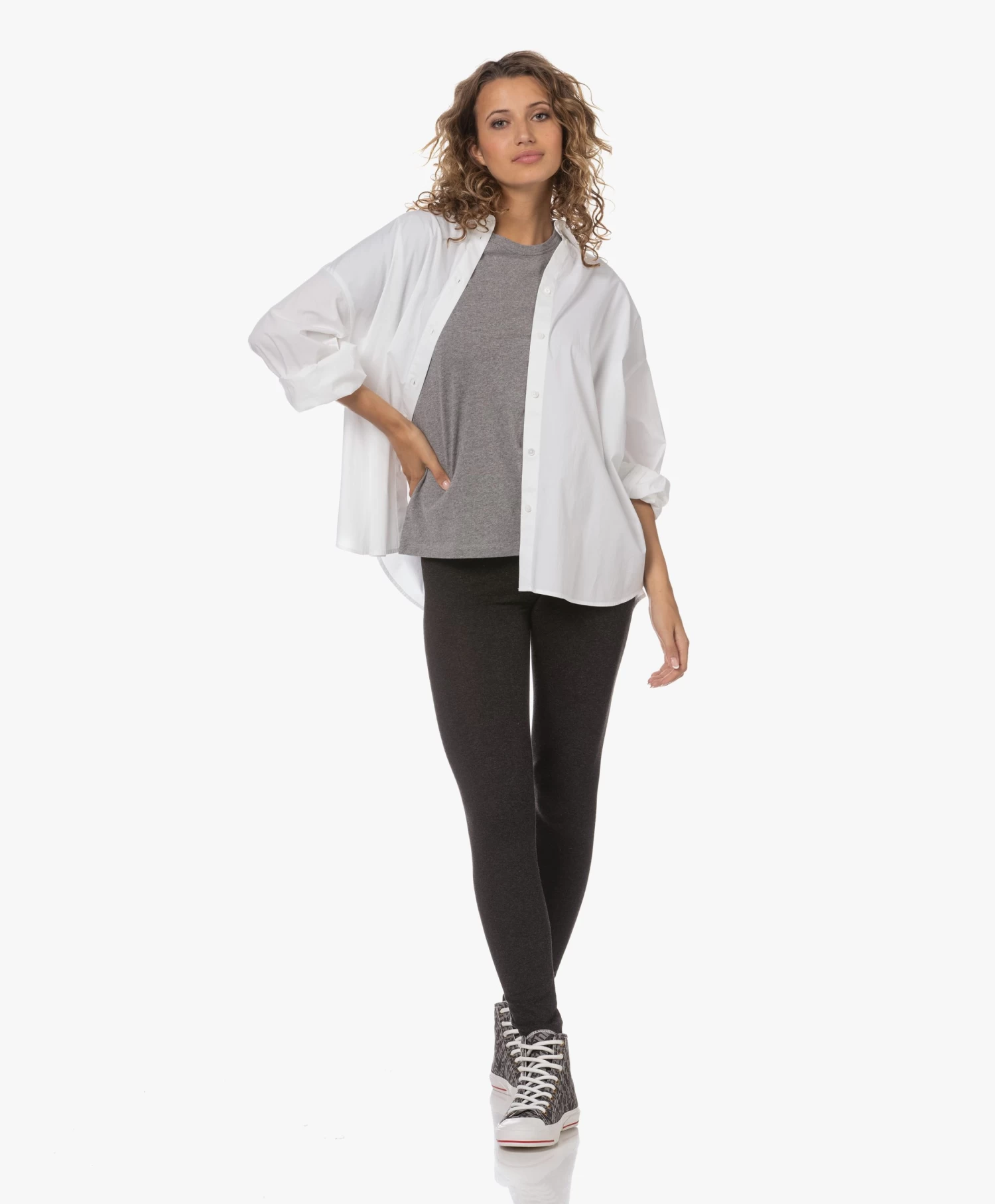 Majestic Filatures T-Shirt Met Ronde Hals - Grijs Mêlee 11 Majestic Filatures T-Shirt Met Ronde Hals - Grijs Mêlee - Afbeelding 9