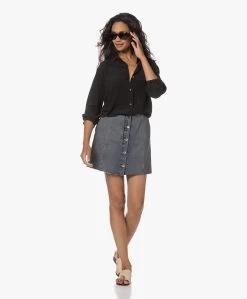 Pomandère Mini Denim Doorknooprok - Dirty Blue -JAMES PERSE WINKEL 230713 f41e46c0 4518 4588 8a72 1f034eabf9ee