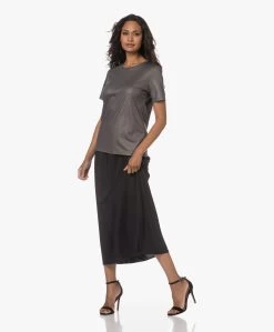 By Malene Birger Boshan Twill Maxi Rok - Zwart -JAMES PERSE WINKEL 230718 00d97b5c 96cf 45b6 a9b0 e8572e7445ac