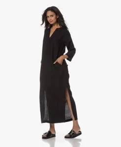 Woman By Earn Judy Linnen Maxi Jurk - Zwart -JAMES PERSE WINKEL 230720 124767e5 59fe 4462 9c24 39e55a1fd108