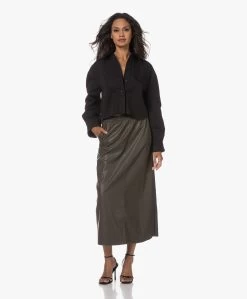 Japantky Konomi Vegan Leren Lange Rok - Khaki -JAMES PERSE WINKEL 230720 1a37a0cb b7ea 4ece 9d82 458c96e50df9