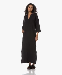 Woman By Earn Judy Linnen Maxi Jurk - Zwart -JAMES PERSE WINKEL 230720 660ea67a da37 48f8 9364 43acfc2dd615