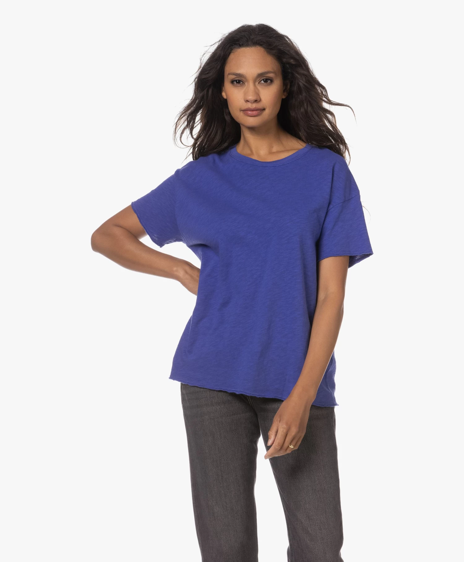 American Vintage Sonoma Slub Jersey T-Shirt - Vintage Royal Blue 5 American Vintage Sonoma Slub Jersey T-Shirt - Vintage Royal Blue - Afbeelding 3