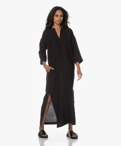 Woman By Earn Judy Linnen Maxi Jurk - Zwart -JAMES PERSE WINKEL 230720 92b220d1 0b7b 4616 97cb 109b6f4e5e17