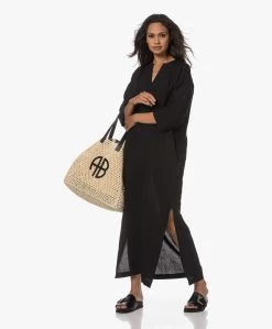 Woman By Earn Judy Linnen Maxi Jurk - Zwart -JAMES PERSE WINKEL 230720 9bbd3204 8a0c 4f87 a22b 19cca49dc23d