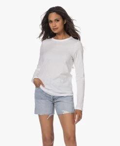 Rag & Bone The Slub Katoenen Longsleeve - Wit -JAMES PERSE WINKEL 230720 aeb34169 a681 488c b0a7 c38c7f608e7f