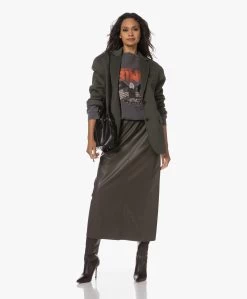 Japantky Konomi Vegan Leren Lange Rok - Khaki -JAMES PERSE WINKEL 230720 b485f988 b186 434e a46a 8a1ad08ab225