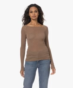 Gai+Lisva Amalie Wolmix Boothals Longsleeve - Wood Smoke -JAMES PERSE WINKEL 230720 bb04eba9 084d 4915 8723 f81a6c945aa3