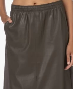 Japantky Konomi Vegan Leren Lange Rok - Khaki -JAMES PERSE WINKEL 230720 be7b1589 9d43 432d 853f 780d5e2c463c