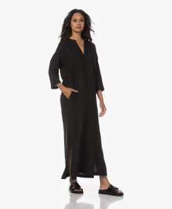 Woman By Earn Judy Linnen Maxi Jurk - Zwart -JAMES PERSE WINKEL 230720 c8ceb97b 64c5 451f 98b5 d44cd7077e53