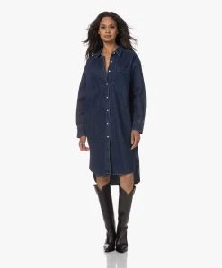 Denham Melrose Denim Jurk - Donkerblauw