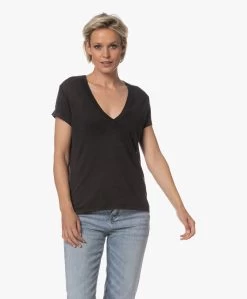 Iro Rodeo Linnen V-Hals T-Shirt - Zwart -JAMES PERSE WINKEL 230724 5404368c b896 45bc b9ee 4a416f7631e1
