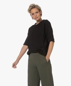 Lasalle Boxy Ponte Jersey T-Shirt - Zwart -JAMES PERSE WINKEL 230724 8145942a c992 41da 90f4 2828c5ff91b1