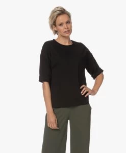 Lasalle Boxy Ponte Jersey T-Shirt - Zwart -JAMES PERSE WINKEL 230724 bc0e8c8b df7a 4243 8d25 866c4384e376