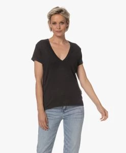 Iro Rodeo Linnen V-Hals T-Shirt - Zwart -JAMES PERSE WINKEL 230724 d10aed7d 44cf 400c a83e 90d9d59b2a8e