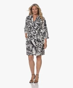 Kyra Jane Print Crêpe Jurk - Donker Navy -JAMES PERSE WINKEL 230725 139600e0 a451 41a2 9cfb c5a5276e819f