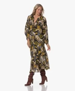 Kyra Vanessa Seersucker Print Rok - Yellow Curry -JAMES PERSE WINKEL 230725 27a52903 36ea 463f 801c 07faf53f7ba0