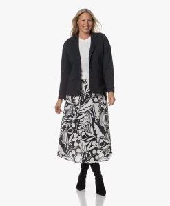Kyra Juul Print Crêpe Midi Rok - Donker Navy -JAMES PERSE WINKEL 230725 5221dac8 1d6c 4c3b a4b0 6e8b6235297d