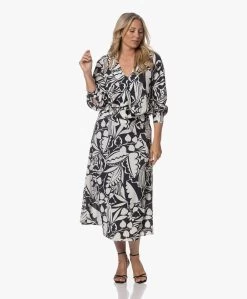 Kyra Juul Print Crêpe Midi Rok - Donker Navy -JAMES PERSE WINKEL 230725 6a4c6104 b841 492f b298 1567589c82ba