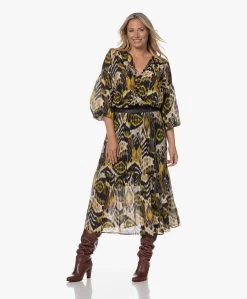 Kyra Vanessa Seersucker Print Rok - Yellow Curry -JAMES PERSE WINKEL 230725 6c90bf78 199b 4e12 b872 0328bf35708e