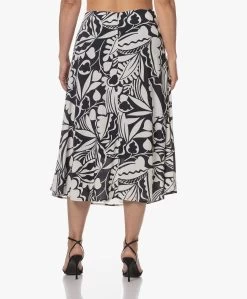 Kyra Juul Print Crêpe Midi Rok - Donker Navy -JAMES PERSE WINKEL 230725 849bec11 41fd 4f80 a985 fabb59bc847a