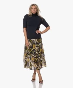Kyra Vanessa Seersucker Print Rok - Yellow Curry -JAMES PERSE WINKEL 230725 98468998 9a6e 40de b971 1a9df0115e54