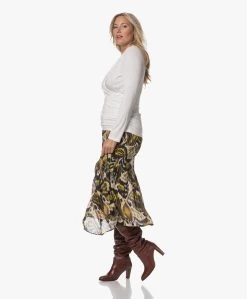 Kyra Vanessa Seersucker Print Rok - Yellow Curry -JAMES PERSE WINKEL 230725 a40b5356 f187 4cf2 a057 6a48d7c37f3e