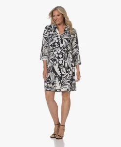 Kyra Jane Print Crêpe Jurk - Donker Navy -JAMES PERSE WINKEL 230725 dfd18eb8 77bf 4d86 b57c 297e32749d7f