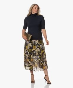 Kyra Vanessa Seersucker Print Rok - Yellow Curry -JAMES PERSE WINKEL 230725 fd8047c0 c360 40d4 9348 aed6a2be9683